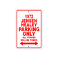 1972 Jensen Healey Car Parking Only All Others Will Be Towed Sign