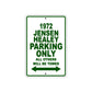 1972 Jensen Healey Car Parking Only All Others Will Be Towed Sign Plate