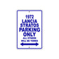 1972 Lancia Stratos Car Parking Only All Others Will Be Towed Aluminum Sign Plate