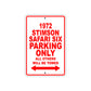 1972 Stimson Safari Six Car Parking Only All Others Will Be Towed Sign