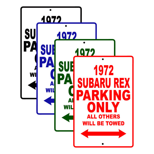 1972 Subaru REX Car Parking Only All Others Will Be Towed Signs