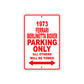 1973 Ferrari Berlinetta Boxer Car Parking Only All Others Will Be Towed Sign