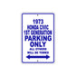 1973 Honda Civic 1st Generation Car Parking Only All Others Will Be Towed Aluminum Sign Plate