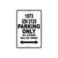 1973 IZH 2125 Car Parking Only All Others Will Be Towed Aluminum Sign 