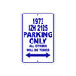 1973 IZH 2125 Car Parking Only All Others Will Be Towed Aluminum Sign Plate