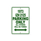 1973 IZH 2125 Car Parking Only All Others Will Be Towed Sign Plate