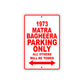 1973 Matra Bagheera Car Parking Only All Others Will Be Towed Sign