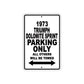 1973 Triumph Dolomite Sprint Car Parking Only All Others Will Be Towed Aluminum Sign