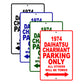 1974 Daihatsu Charmant Car Parking Only All Others Will Be Towed Signs