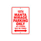 1974 Manta Mirage Car Parking Only All Others Will Be Towed Sign