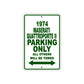 1974 Maserati Quattroporte II Car Parking Only All Others Will Be Towed Sign Plate