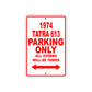 1974 Tatra 613 Car Parking Only All Others Will Be Towed Sign