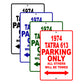 1974 Tatra 613 Car Parking Only All Others Will Be Towed Signs