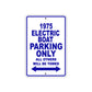 1975 Electric Boat Parking Only All Others Will Be Towed Metal Sign Plate 
