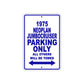 1975 Neoplan Jumbocruiser Parking Only All Others Will Be Towed Metal Sign Plate