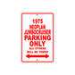 1975 Neoplan Jumbocruiser Parking Only All Others Will Be Towed Sign