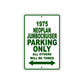 1975 Neoplan Jumbocruiser Parking Only All Others Will Be Towed Sign Plate