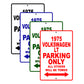 1975 Volkswagen LT Parking Only All Others Will Be Towed Signs