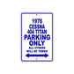 1976 Cessna 404 Titan Parking Only All Others Will Be Towed Metal Sign Plate