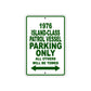 1976 Island-Class Patrol Vessel Parking Only All Others Will Be Towed Sign Plate
