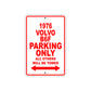 1976 Volvo B6F Parking Only All Others Will Be Towed Sign