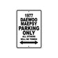 1977 Daewoo Maepsy Car Parking Only All Others Will Be Towed Metal Sign 