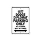 1977 Dodge Diplomat Car Parking Only All Others Will Be Towed Metal Sign 
