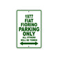1977 Fiat Fiorino Car Parking Only All Others Will Be Towed Metal Sign Plate 