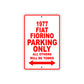 1977 Fiat Fiorino Car Parking Only All Others Will Be Towed Sign