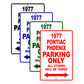 1977 Pontiac Phoenix Car Parking Only All Others Will Be Towed Signs