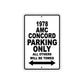 1978 AMC Concord Car Parking Only All Others Will Be Towed Metal Sign  