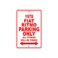 1978 Fiat Ritmo Car Parking Only All Others Will Be Towed Sign