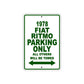 1978 Fiat Ritmo Car Parking Only All Others Will Be Towed Sign Plate