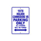 1978 Holden Commodore VB Car Parking Only All Others Will Be Towed Aluminum Sign Plate