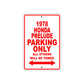 1978 Honda Prelude Car Parking Only All Others Will Be Towed Sign