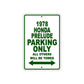 1978 Honda Prelude Car Parking Only All Others Will Be Towed Sign Plate