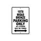 1978 Midas Bronze Car Parking Only All Others Will Be Towed Metal Sign  