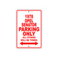 1978 Opel Senator Car Parking Only All Others Will Be Towed Sign