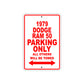 1979 Dodge Ram 50 Car Parking Only All Others Will Be Towed Sign