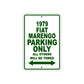 1979 Fiat Marengo Car Parking Only All Others Will Be Towed Sign Plate