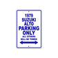 1979 Suzuki Alto Car Parking Only All Others Will Be Towed Metal Sign Plate