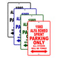 1980 Alfa Romeo Sprint Car Parking Only All Others Will Be Towed Signs
