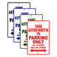 1980 Aston Martin V8 Car Parking Only All Others Will Be Towed Signs