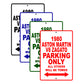 1980 Aston Martin V8 Zagato Car Parking Only All Others Will Be Towed Signs