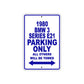 1980 BMW 3 Series E21 Car Parking Only All Others Will Be Towed Metal Sign Plate