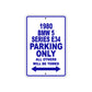 1980 BMW 5 Series E34 Car Parking Only All Others Will Be Towed Metal Sign Plate