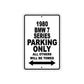 1980 BMW 7 Series Car Parking Only All Others Will Be Towed Metal Sign  
