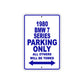 1980 BMW 7 Series Car Parking Only All Others Will Be Towed Metal Sign Plate