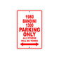 1980 Bandini 1300 Car Parking Only All Others Will Be Towed Sign