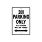 200 Motorcycle Parking Only All Others Will Be Towed Meta Sign 
